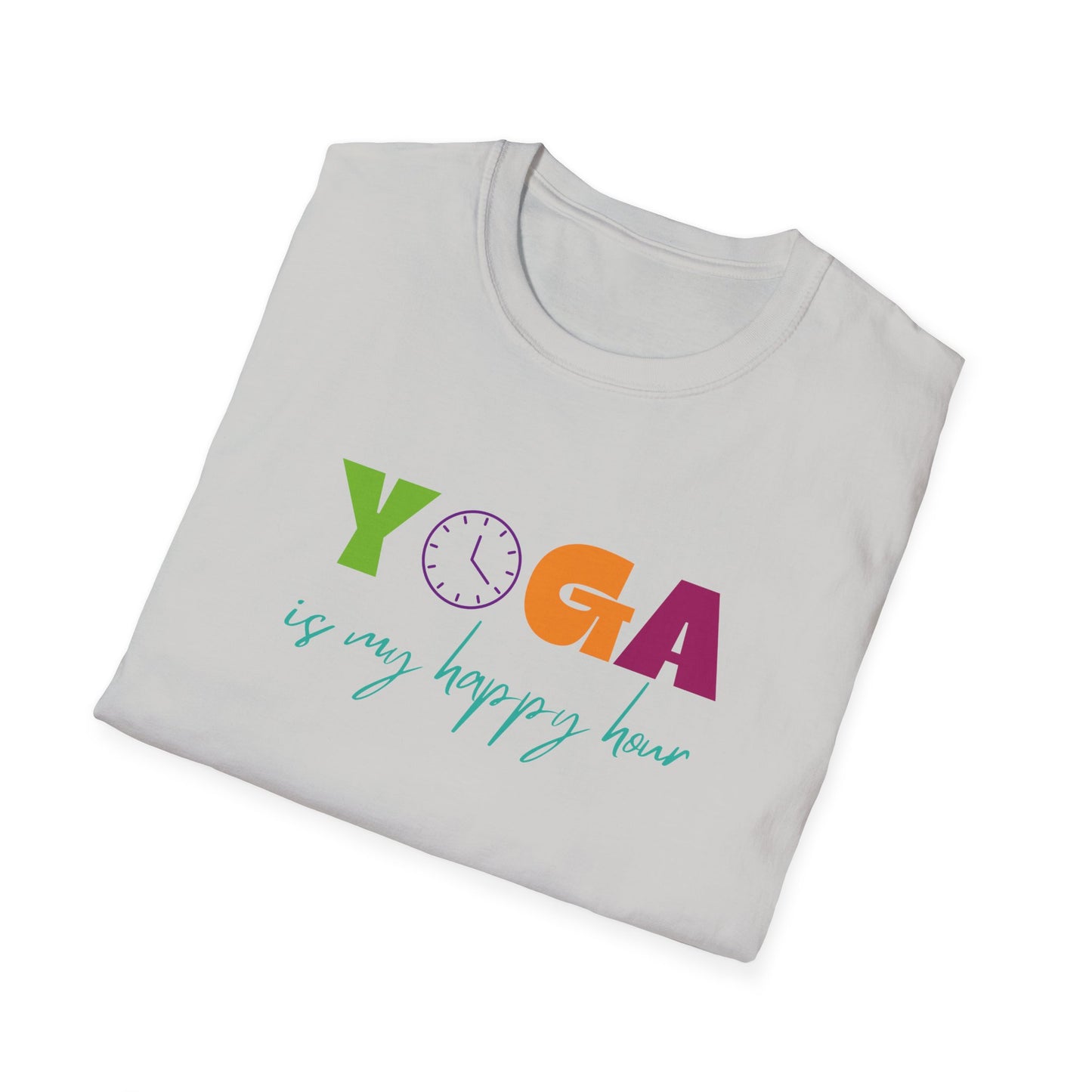 Yoga Is My Happy Hour Unisex Softstyle T-Shirt
