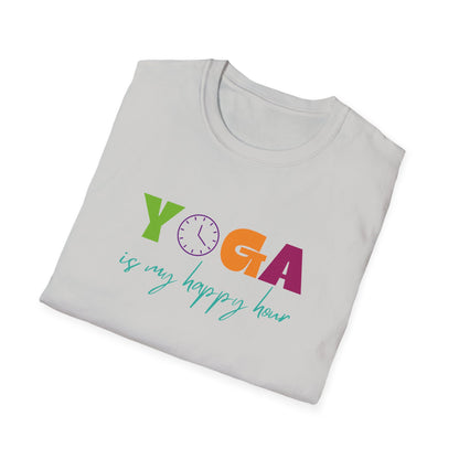 Yoga Is My Happy Hour Unisex Softstyle T-Shirt