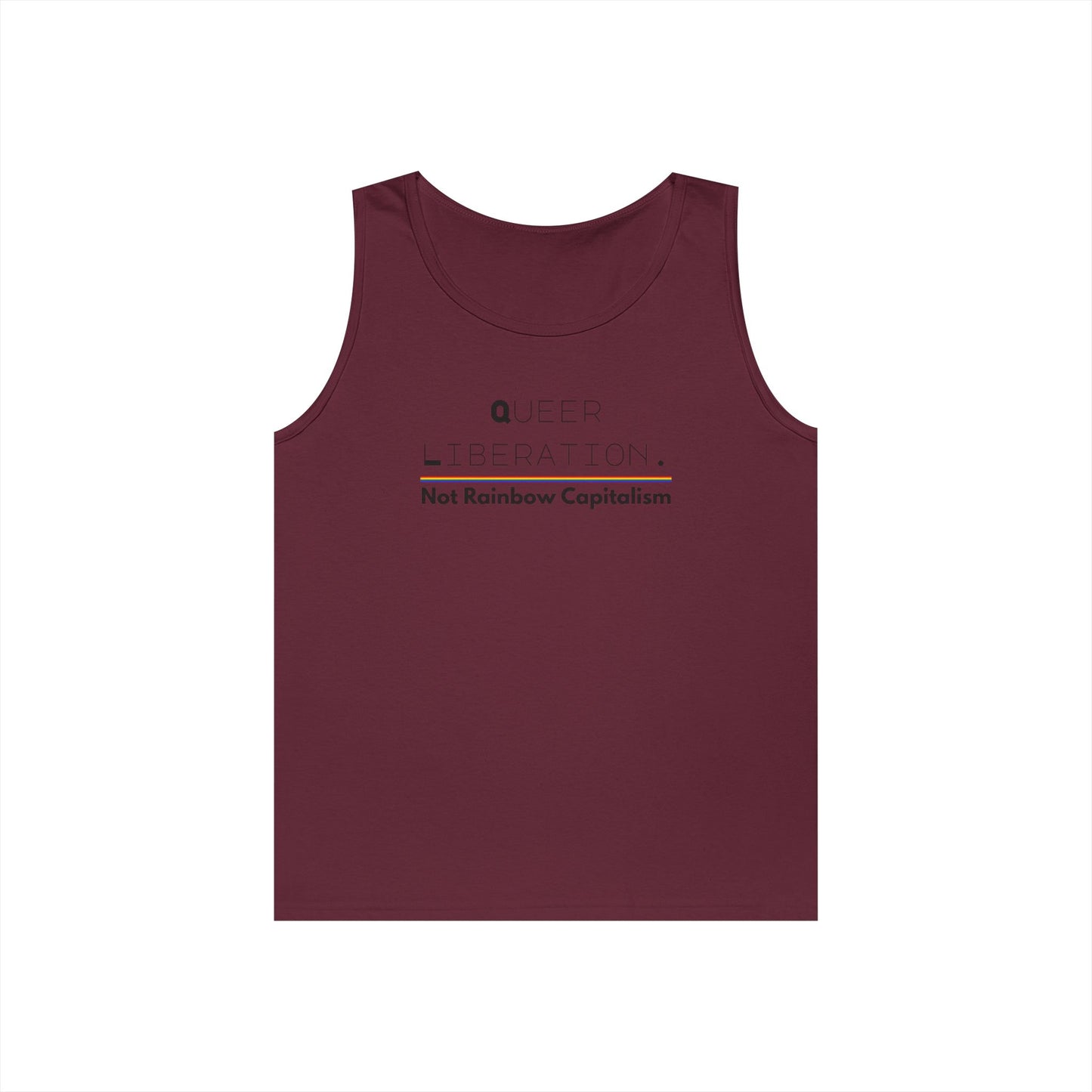 Queer Liberation Not Rainbow Capitalism Unisex Heavy Cotton Tank Top
