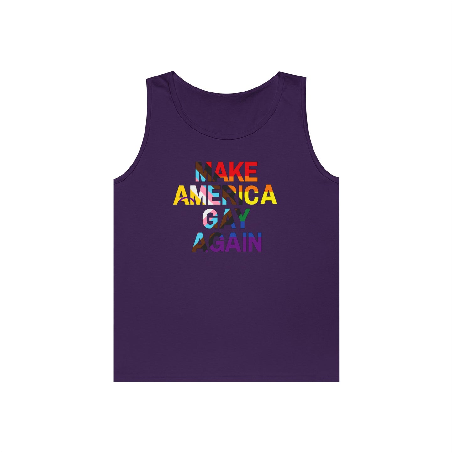 MAGA Make America Gay Again Unisex Heavy Cotton Tank Top