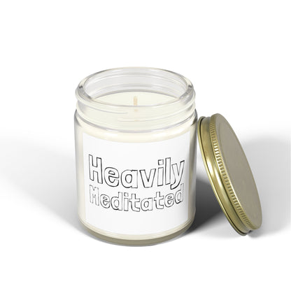 Heavily Meditated Scented Candles, Coconut Apricot Wax (4oz, 9oz)