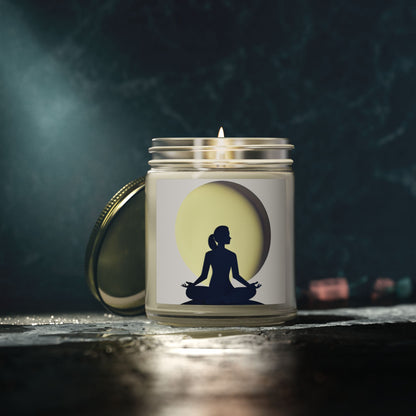 Yoga Moon Meditation Scented Candles, Coconut Apricot Wax (4oz, 9oz)