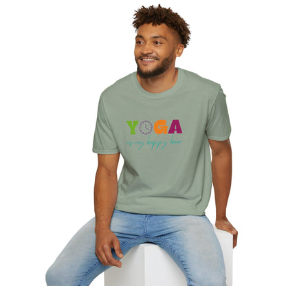 Yoga Is My Happy Hour Unisex Softstyle T-Shirt