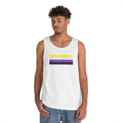 Nonbinary Pride Flag Unisex Heavy Cotton Tank Top