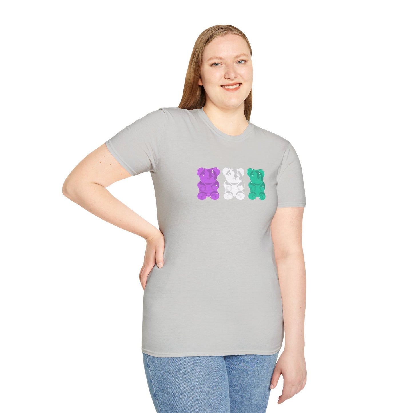 Genderqueer Pride Gummy Bears Unisex Softstyle T-Shirt