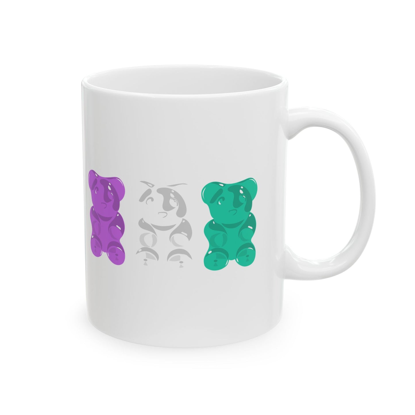 Genderqueer Pride Gummy Bears Coffee Mug (11oz/15oz)
