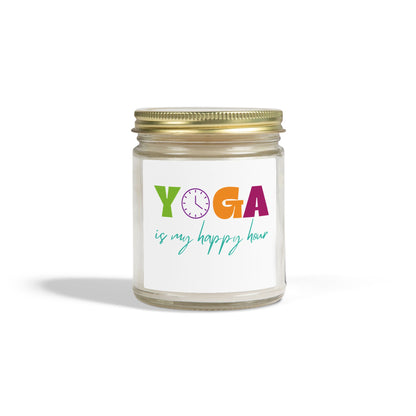 Yoga is my Happy Hour Scented Candles, Coconut Apricot Wax (4oz, 9oz)