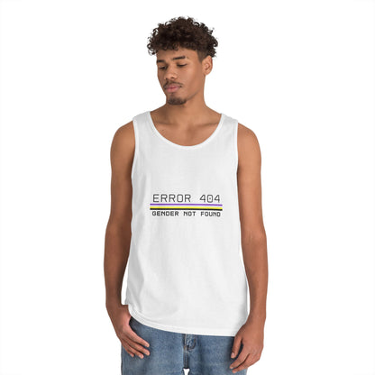 Error 404 Gender Not Found Unisex Heavy Cotton Tank Top