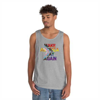 MAGA Make America Gay Again Unisex Heavy Cotton Tank Top