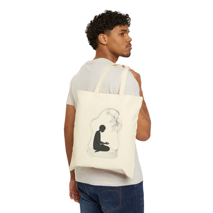 Mindful Meditation Cotton Canvas Tote Bag