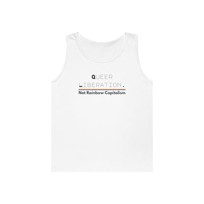 Queer Liberation Not Rainbow Capitalism Unisex Heavy Cotton Tank Top