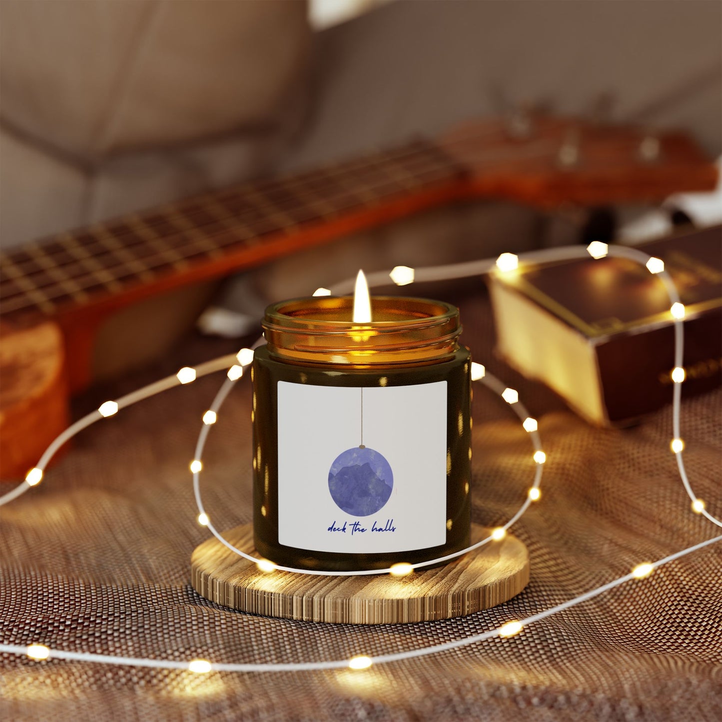 Deck the Halls Scented Candles, Coconut Apricot Wax (4oz, 9oz)
