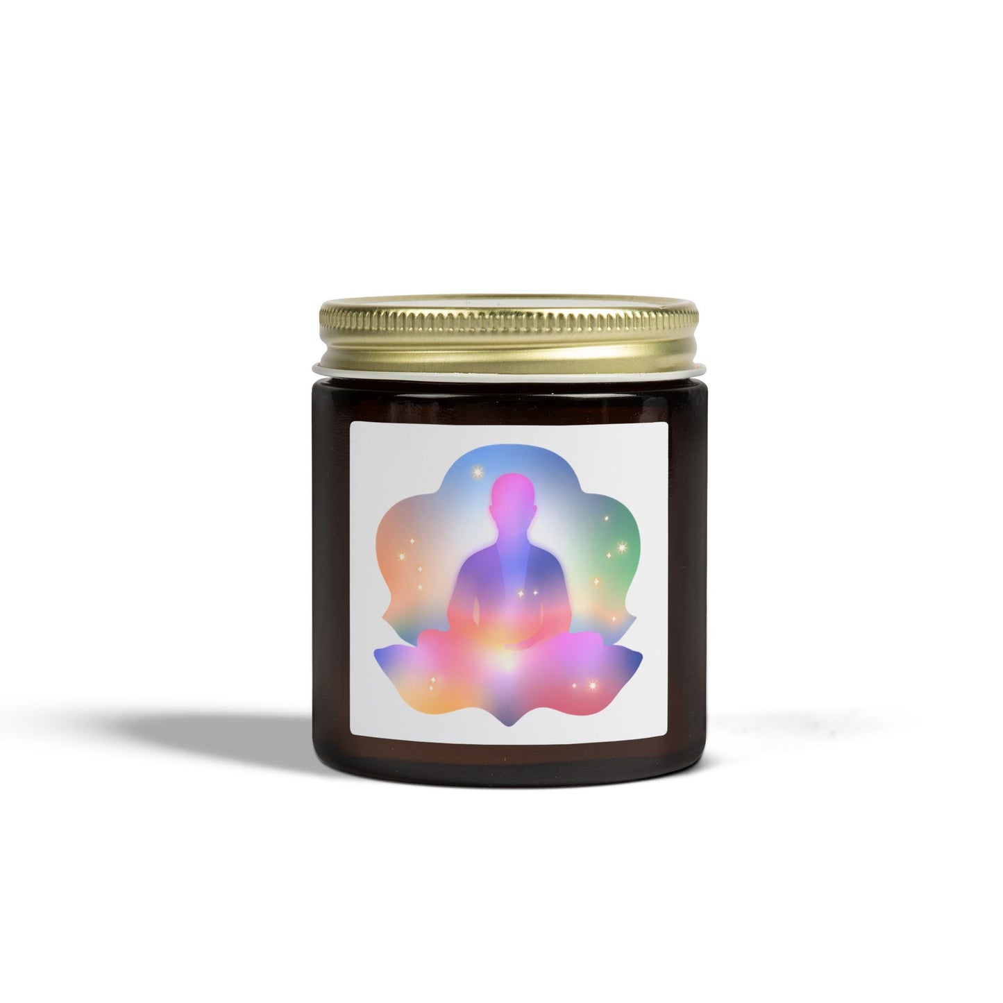 Glowing Lotus Meditation Scented Candles, Coconut Apricot Wax (4oz, 9oz)
