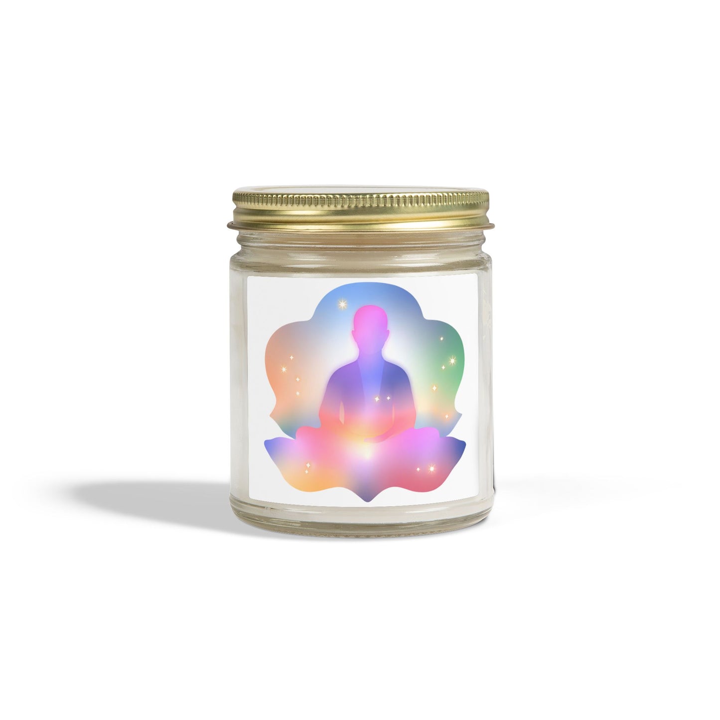 Glowing Lotus Meditation Scented Candles, Coconut Apricot Wax (4oz, 9oz)