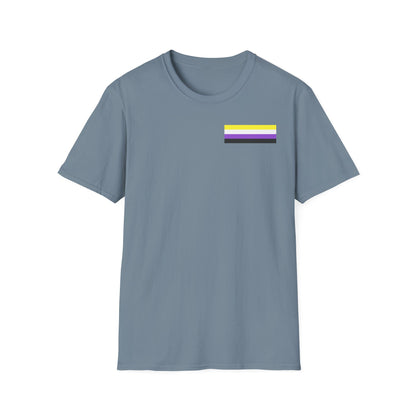 A Gender? In This Economy? Nonbinary Pride Flag Unisex Softstyle T-Shirt