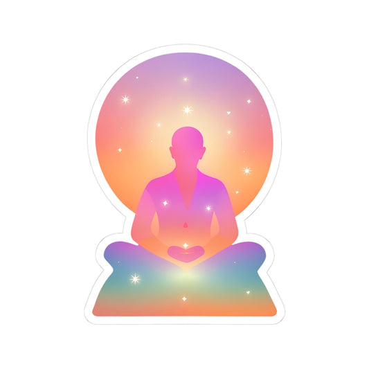 Yoga Pastel Meditation Kiss-Cut Stickers
