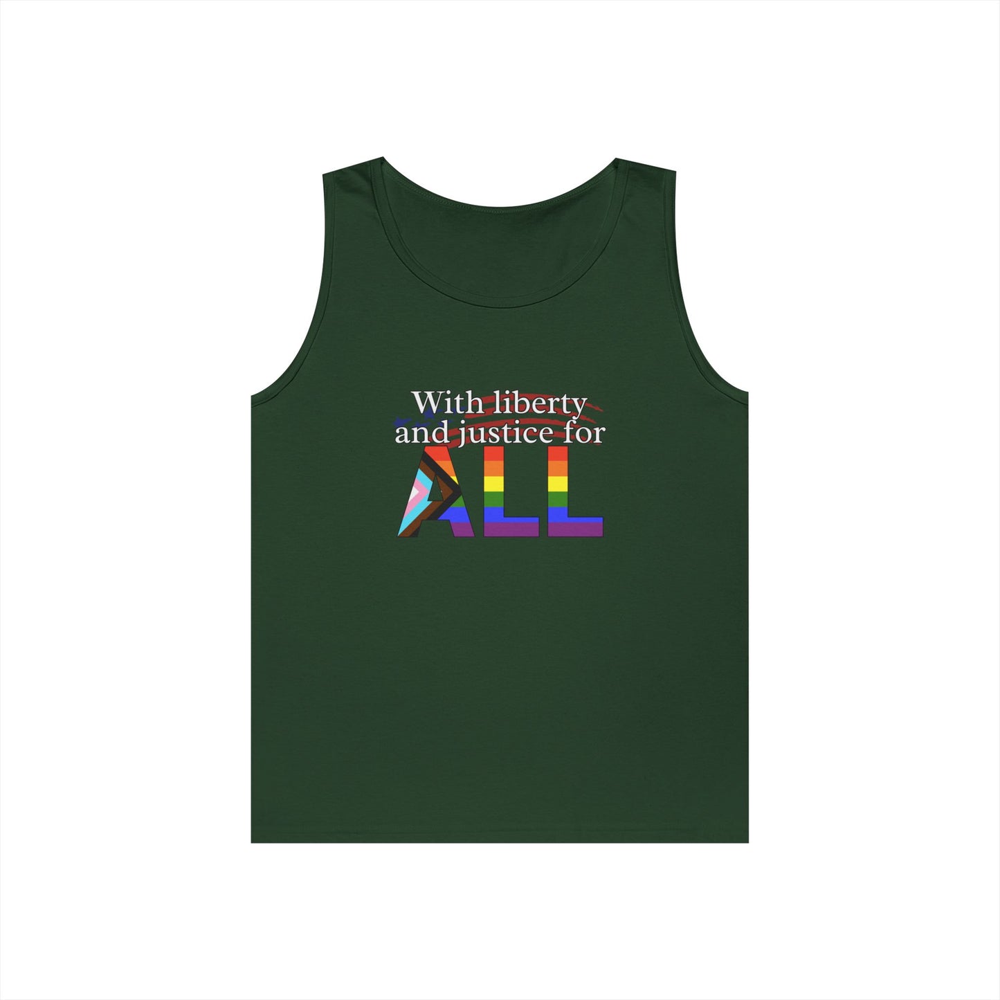 With Liberty and Justice for ALL Unisex Heavy Cotton Tank Top