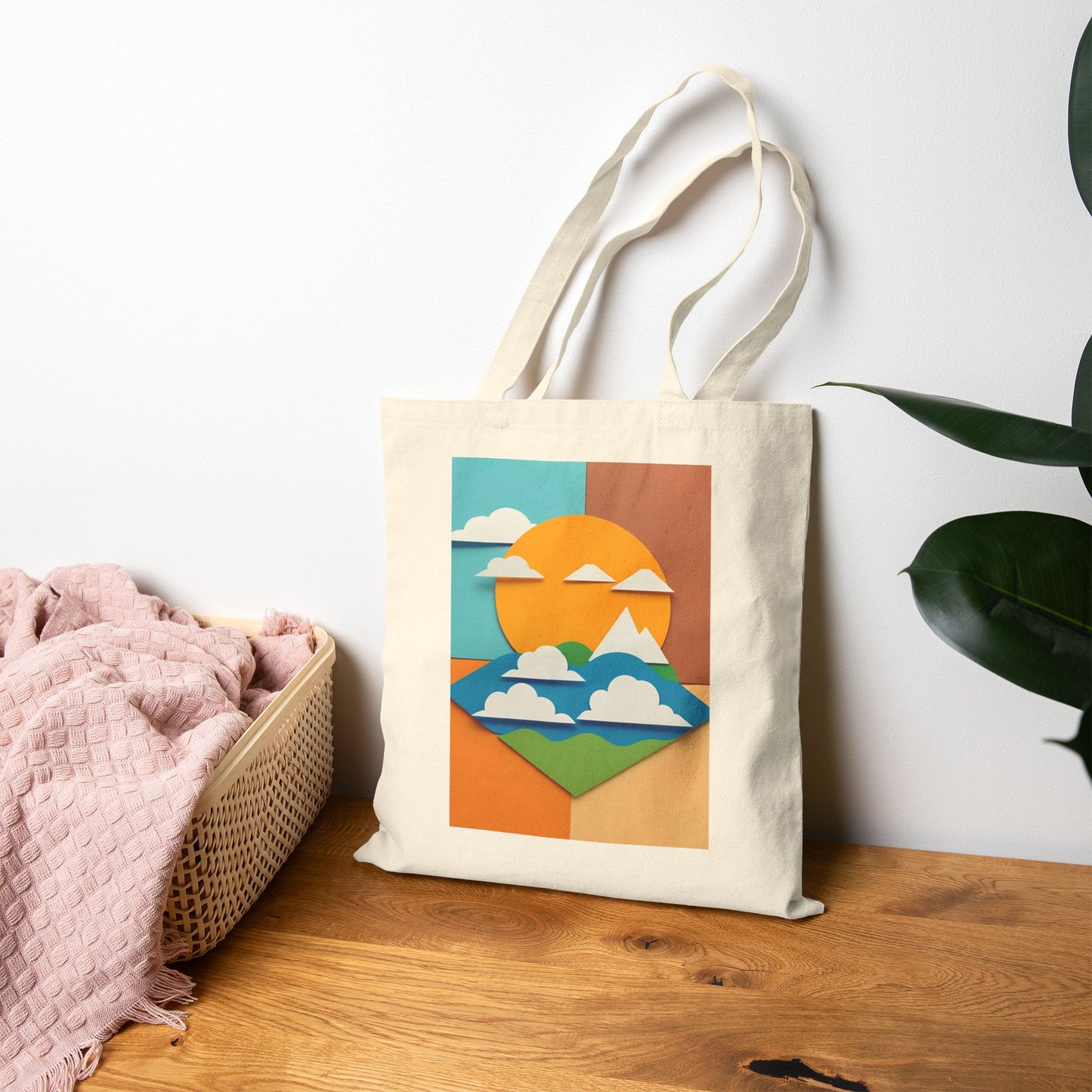 Mindful Mountains Cotton Canvas Tote Bag