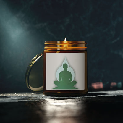 Yoga Mindful Meditation Scented Candles, Coconut Apricot Wax (4oz, 9oz)