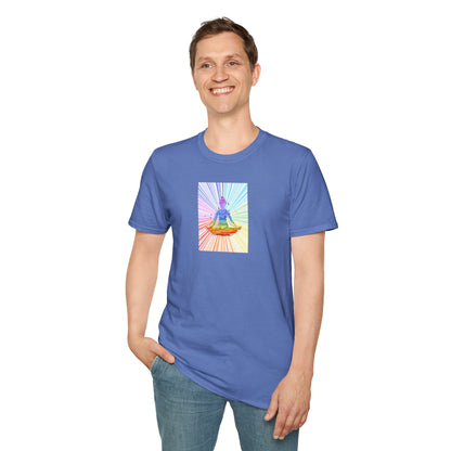 Fractal Rainbow Yoga Unisex Softstyle T-Shirt