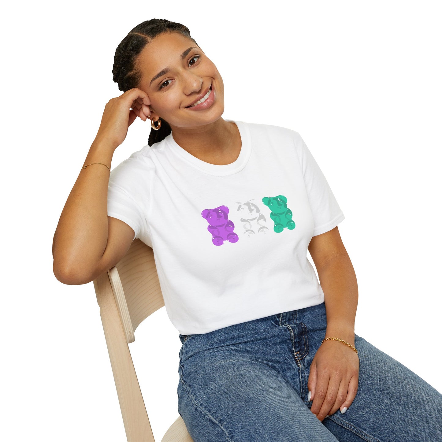 Genderqueer Pride Gummy Bears Unisex Softstyle T-Shirt