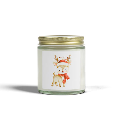 Reindeer Scented Candles, Coconut Apricot Wax (4oz, 9oz)