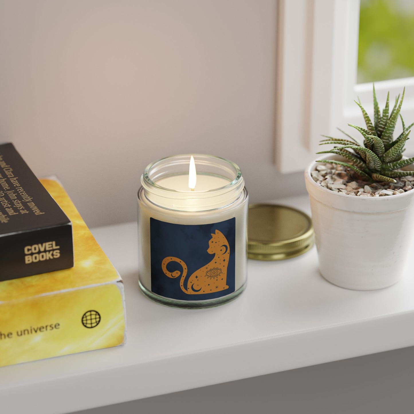 Cosmic Comforts Scented Candles, Coconut Apricot Wax (4oz, 9oz)