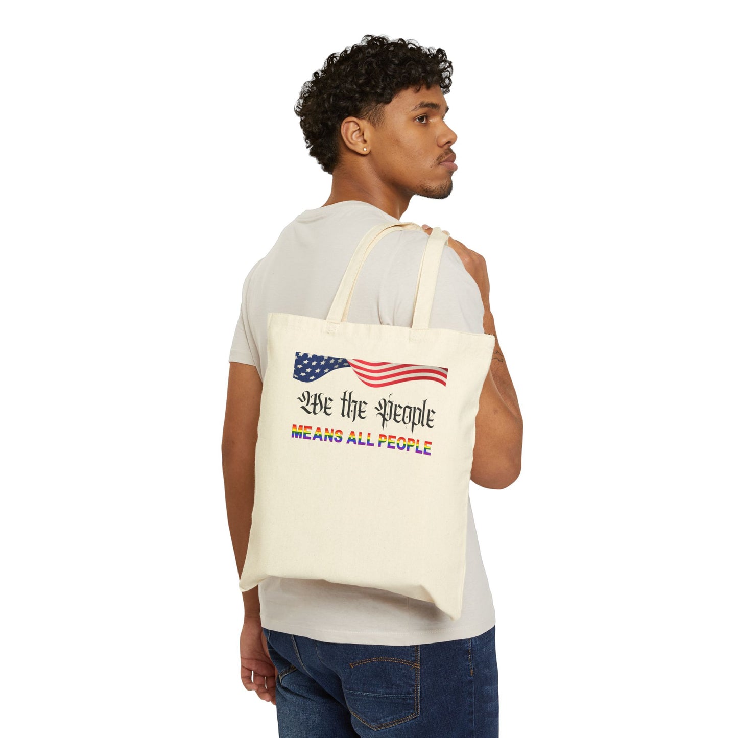 We the People Means ALL People Pride Canvas Tote