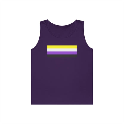Nonbinary Pride Flag Unisex Heavy Cotton Tank Top