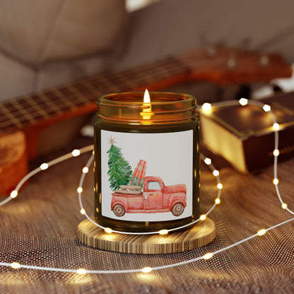 Old Red Truck Scented Candles, Coconut Apricot Wax (4oz, 9oz)