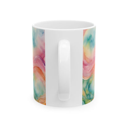 Watercolor Swirls Ceramic Mug, (11oz, 15oz)