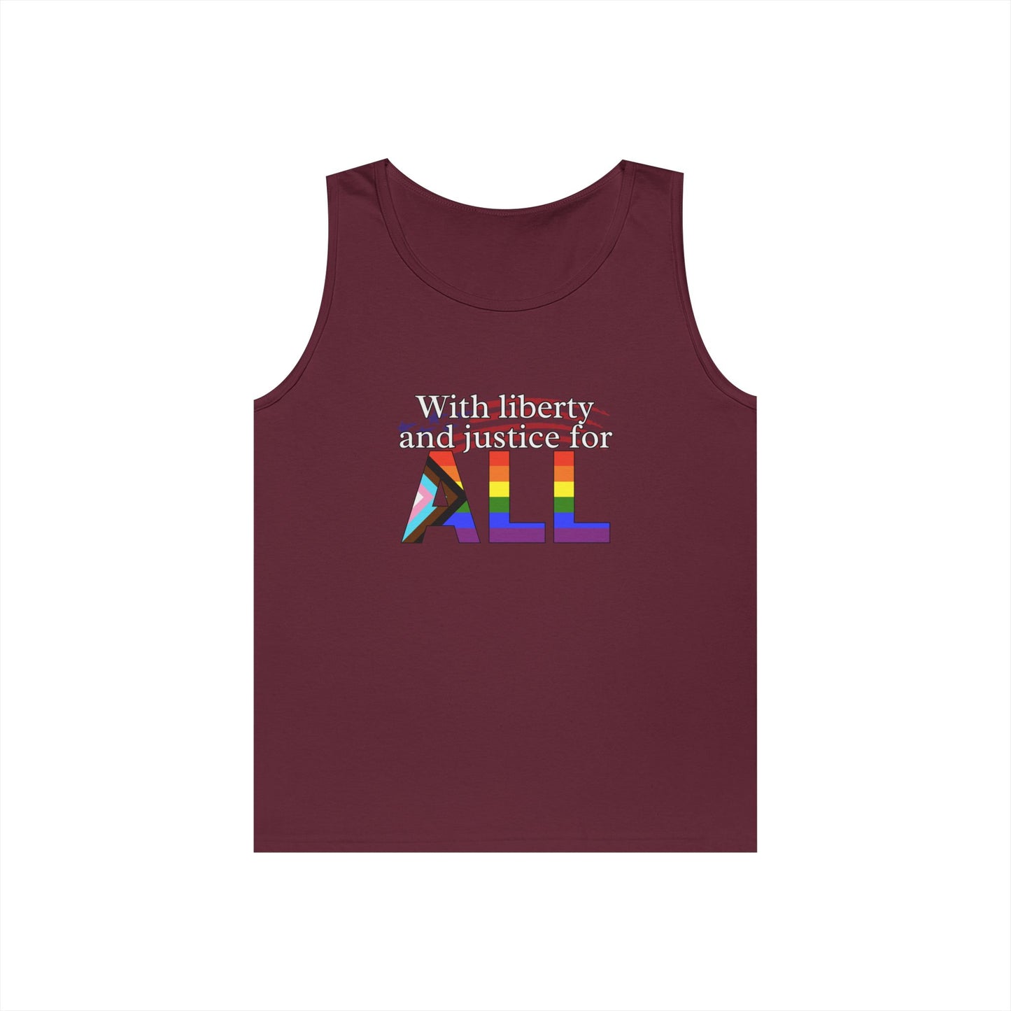 With Liberty and Justice for ALL Unisex Heavy Cotton Tank Top
