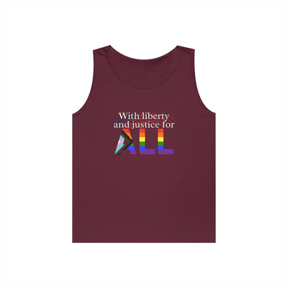 With Liberty and Justice for ALL Unisex Heavy Cotton Tank Top