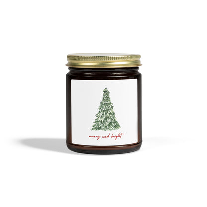 Merry and Bright Scented Candles, Coconut Apricot Wax (4oz, 9oz)