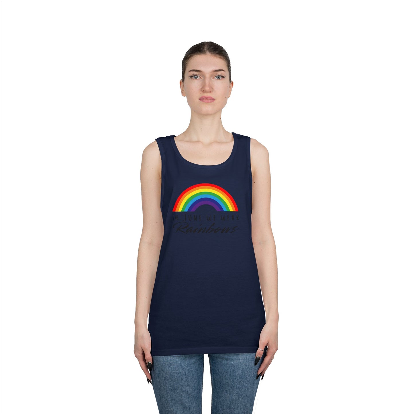 In June We Wear Rainbows Unisex Heavy Cotton Tank Top