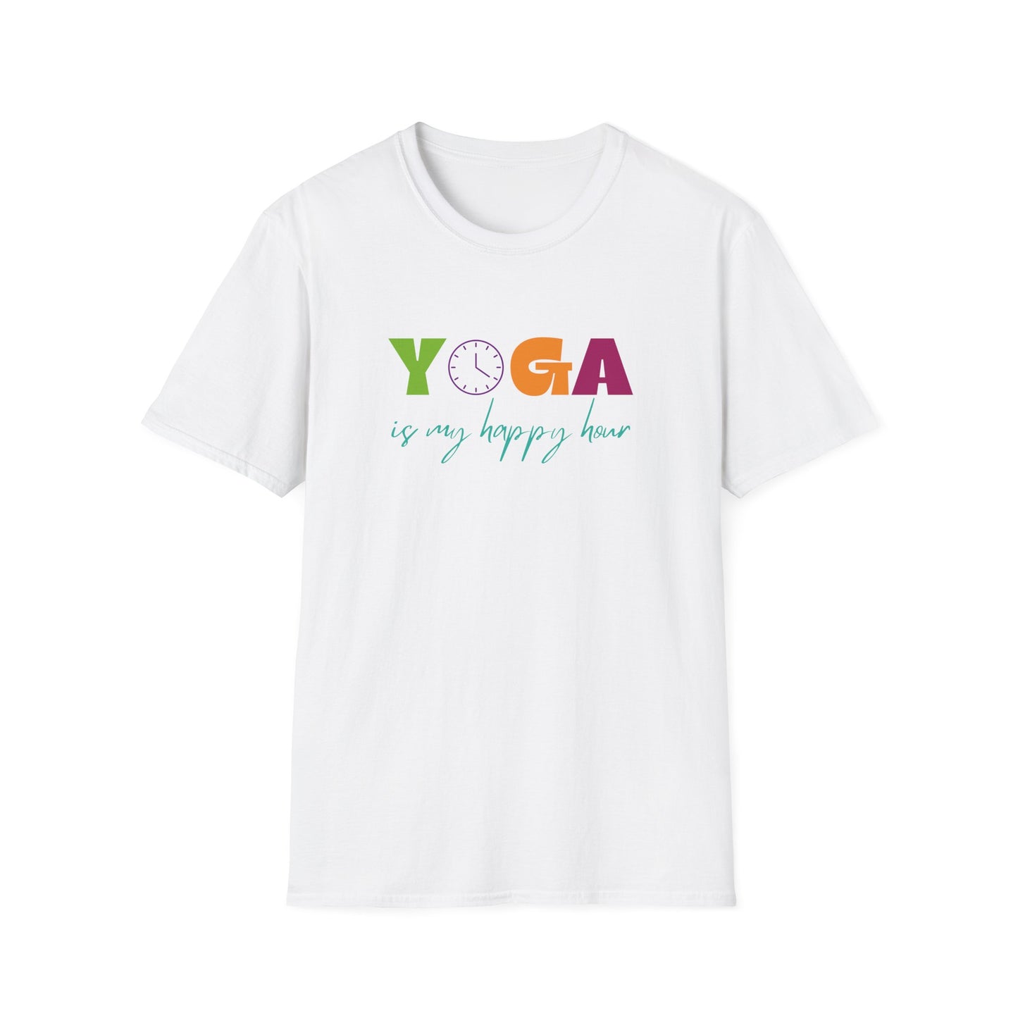 Yoga Is My Happy Hour Unisex Softstyle T-Shirt