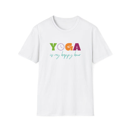 Yoga Is My Happy Hour Unisex Softstyle T-Shirt