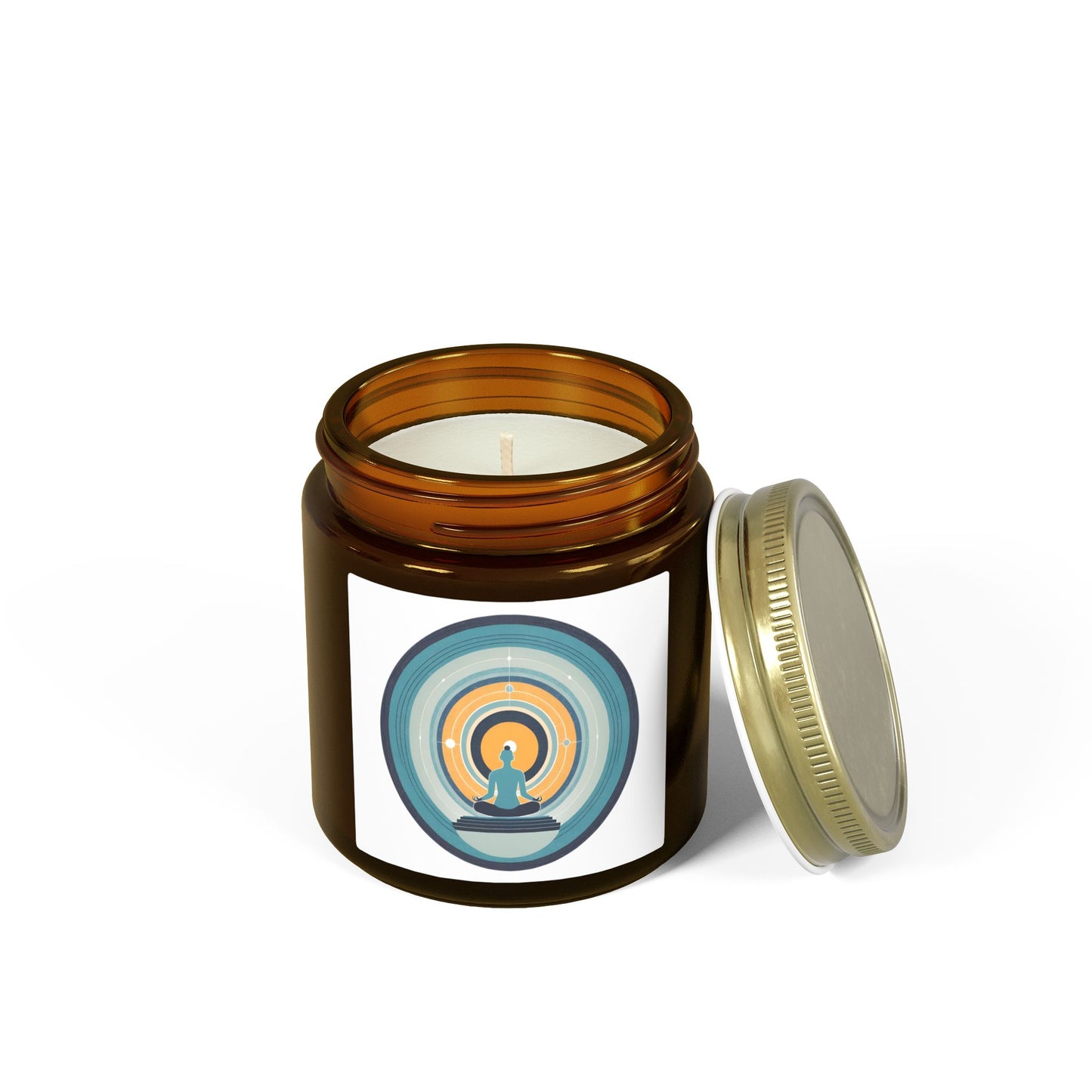 Circle of Meditation Scented Candles, Coconut Apricot Wax (4oz, 9oz)