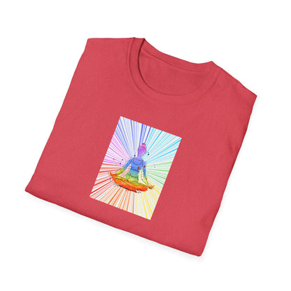 Fractal Rainbow Yoga Unisex Softstyle T-Shirt