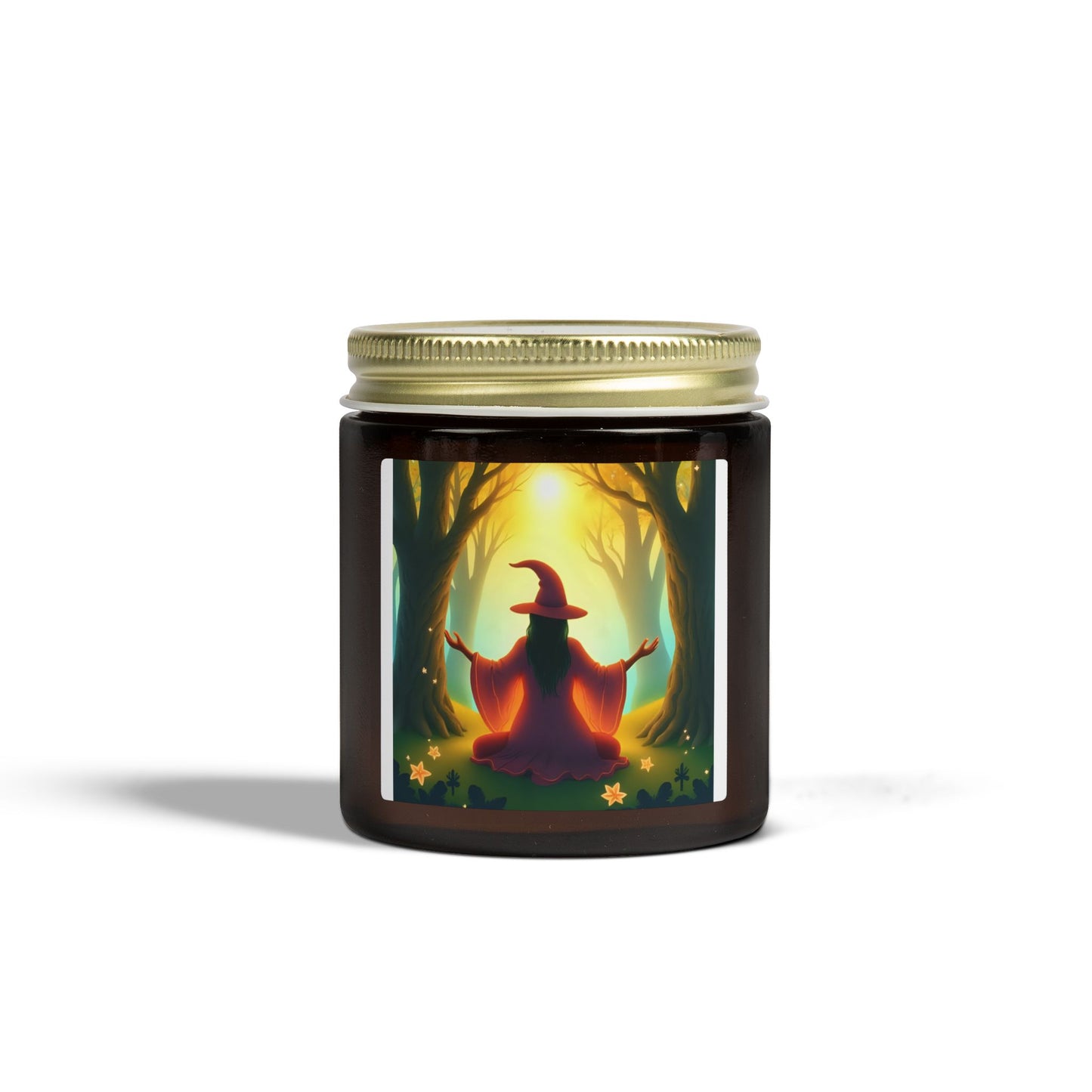 Forest Witch Meditation Scented Candles, Coconut Apricot Wax (4oz, 9oz)