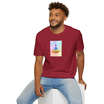 Fractal Rainbow Yoga Unisex Softstyle T-Shirt
