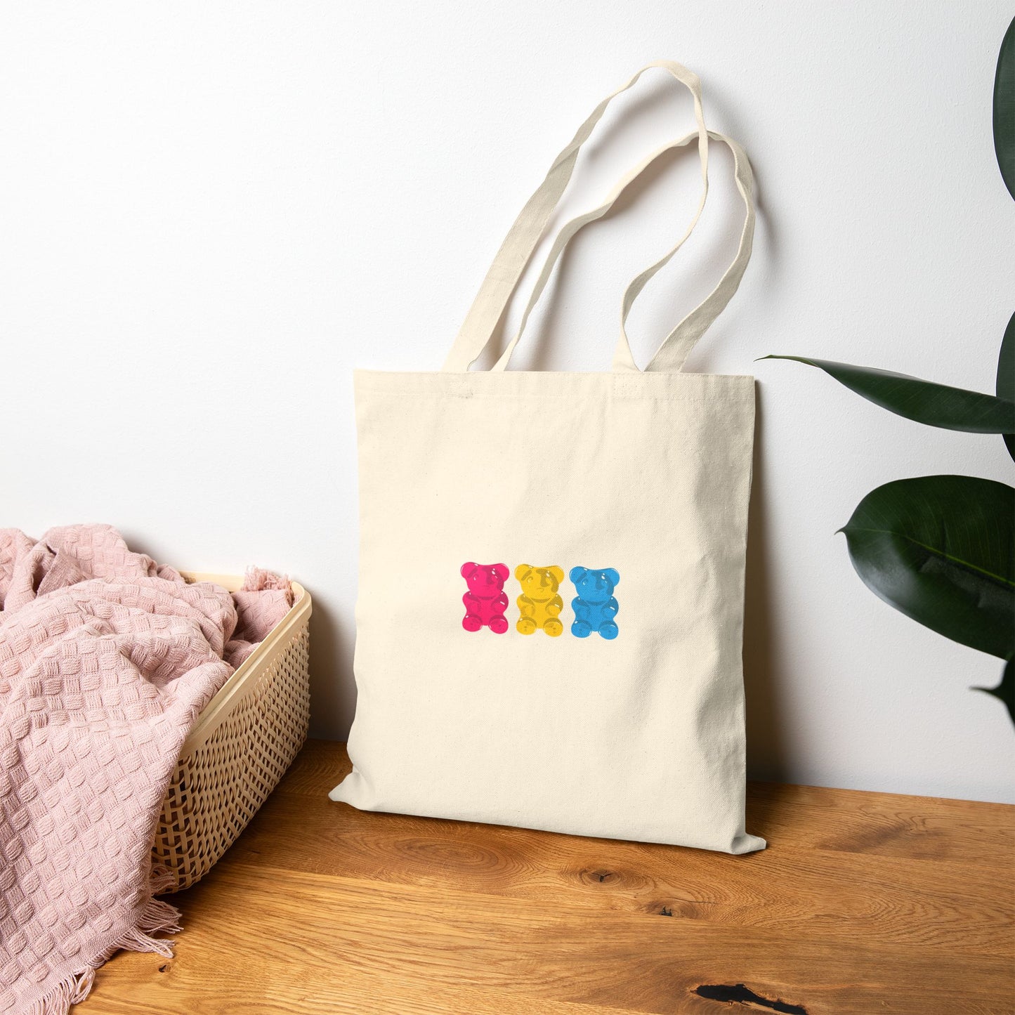 Pansexual Pride Gummy Bears Canvas Tote