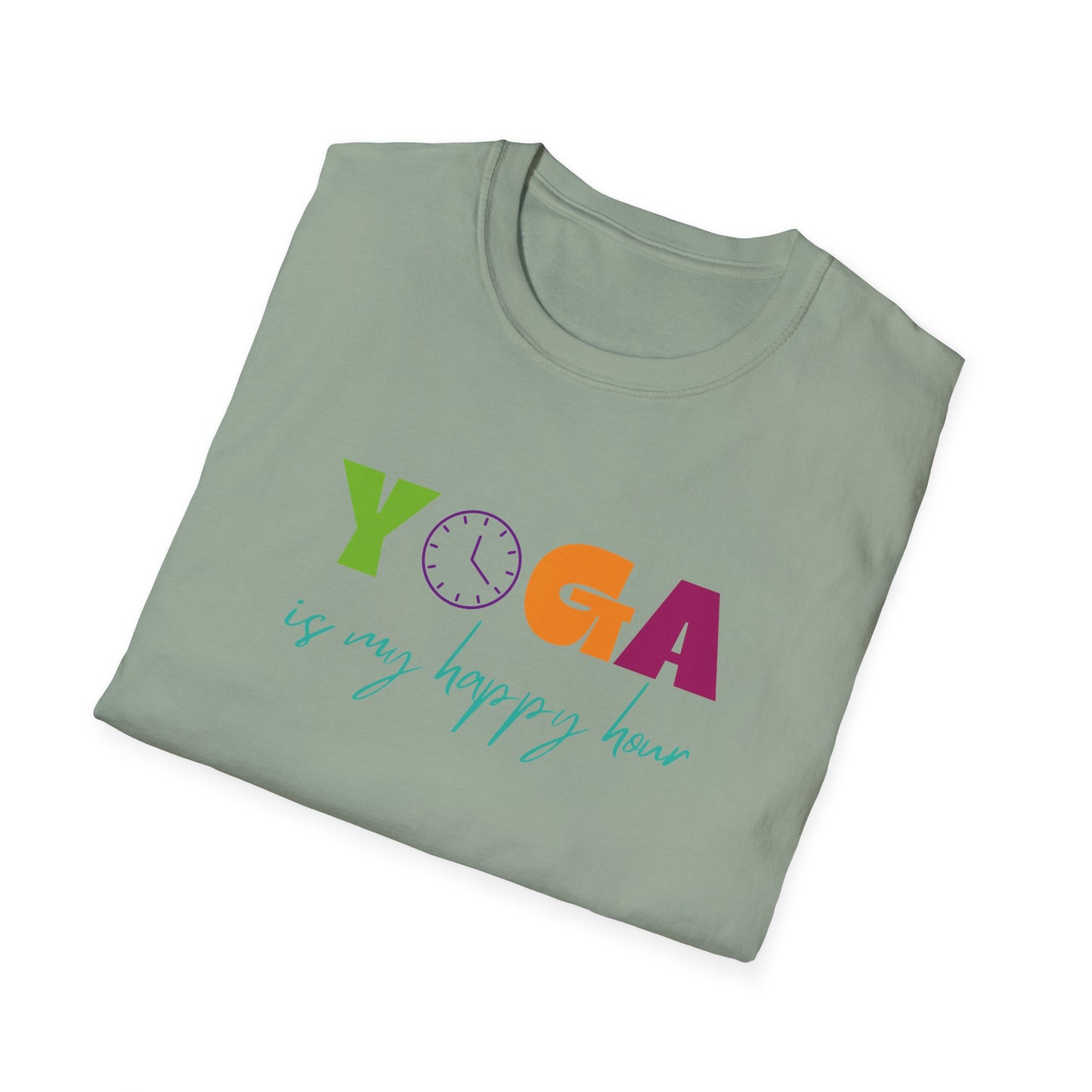 Yoga Is My Happy Hour Unisex Softstyle T-Shirt