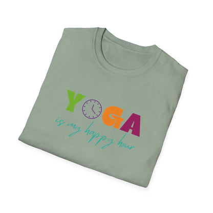 Yoga Is My Happy Hour Unisex Softstyle T-Shirt