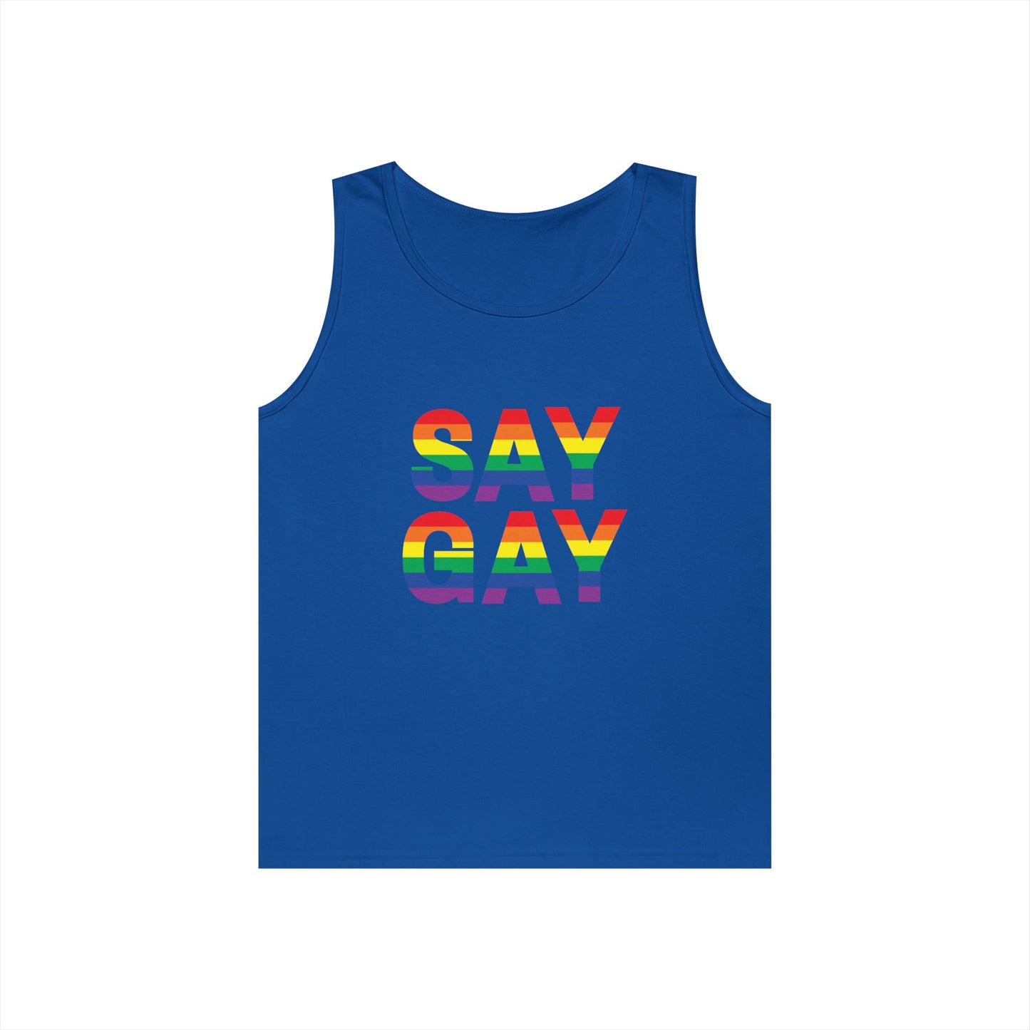 Say Gay Unisex Heavy Cotton Tank Top