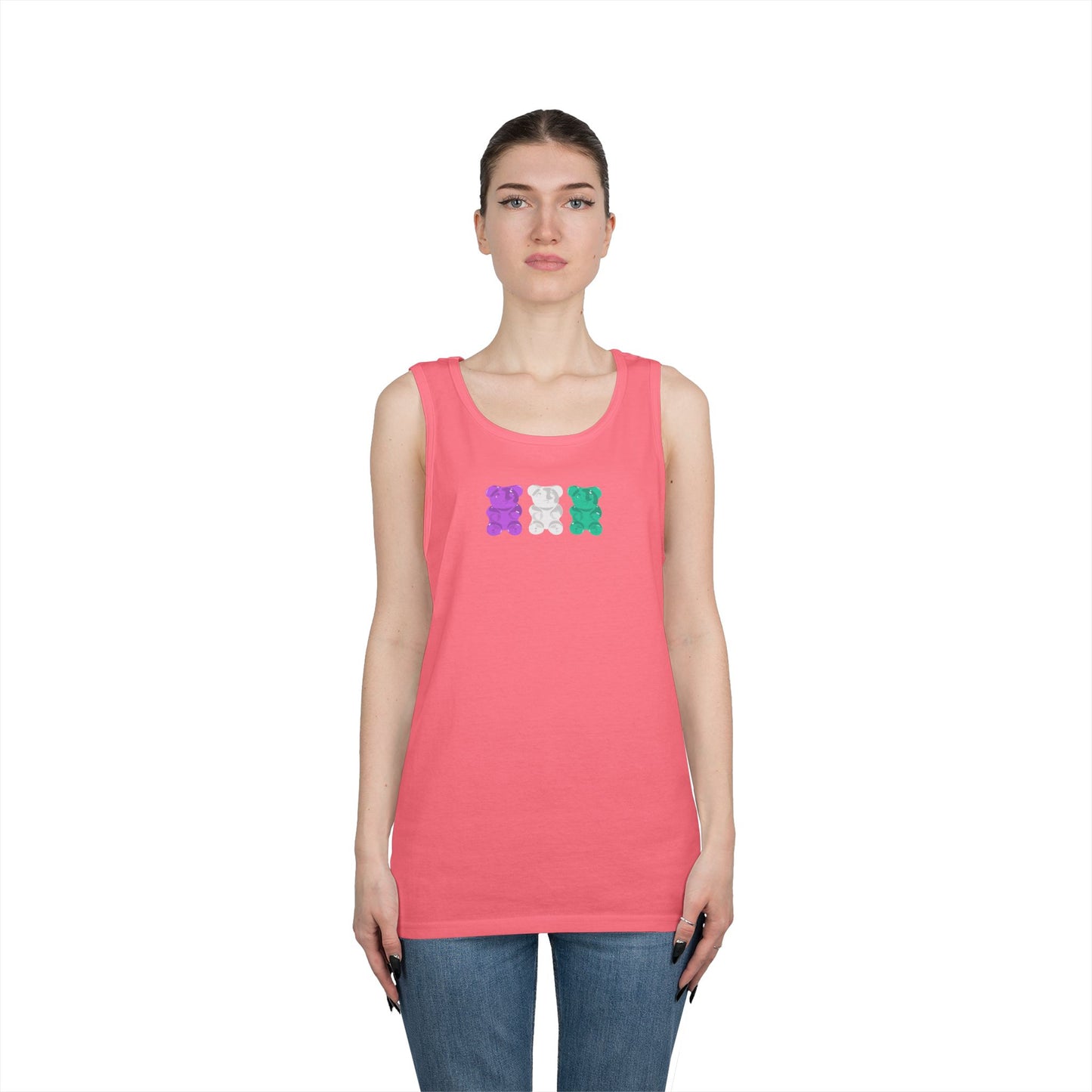 Genderqueer Pride Gummy Bears Unisex Heavy Cotton Tank Top