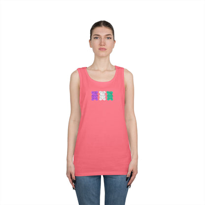 Genderqueer Pride Gummy Bears Unisex Heavy Cotton Tank Top