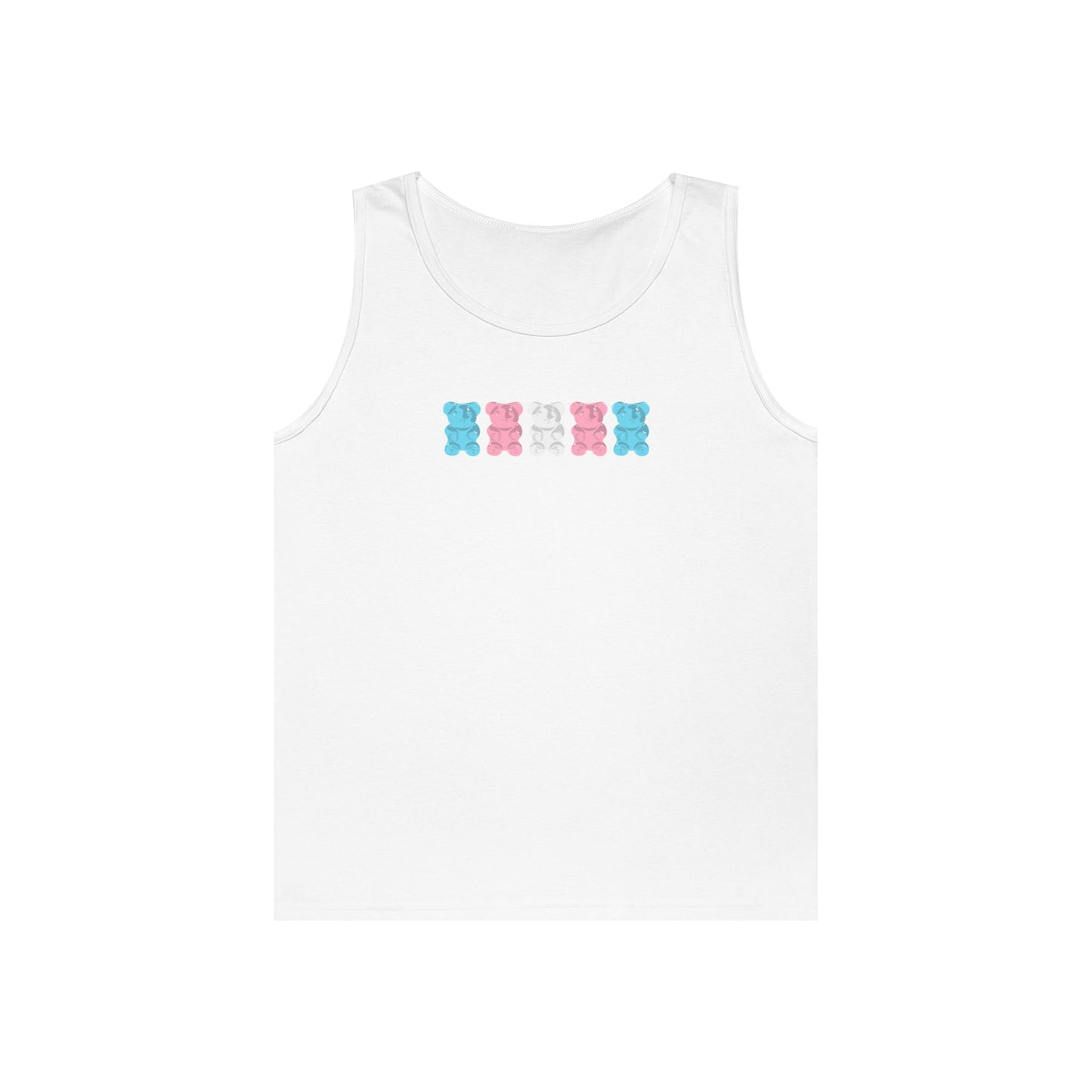Trans Pride Gummy Bears Unisex Heavy Cotton Tank Top