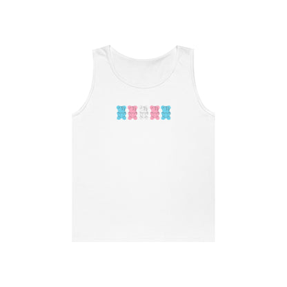 Trans Pride Gummy Bears Unisex Heavy Cotton Tank Top