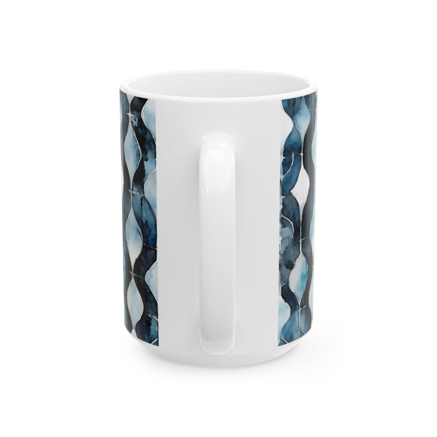 Watercolor Chain Ceramic Mug, (11oz, 15oz)